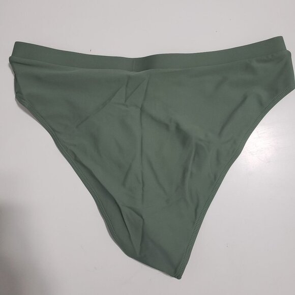 NWT Tempt Me High Waisted Sporty Scoop Neck Bikini set in Army Green Size XXL - Picture 7 of 11